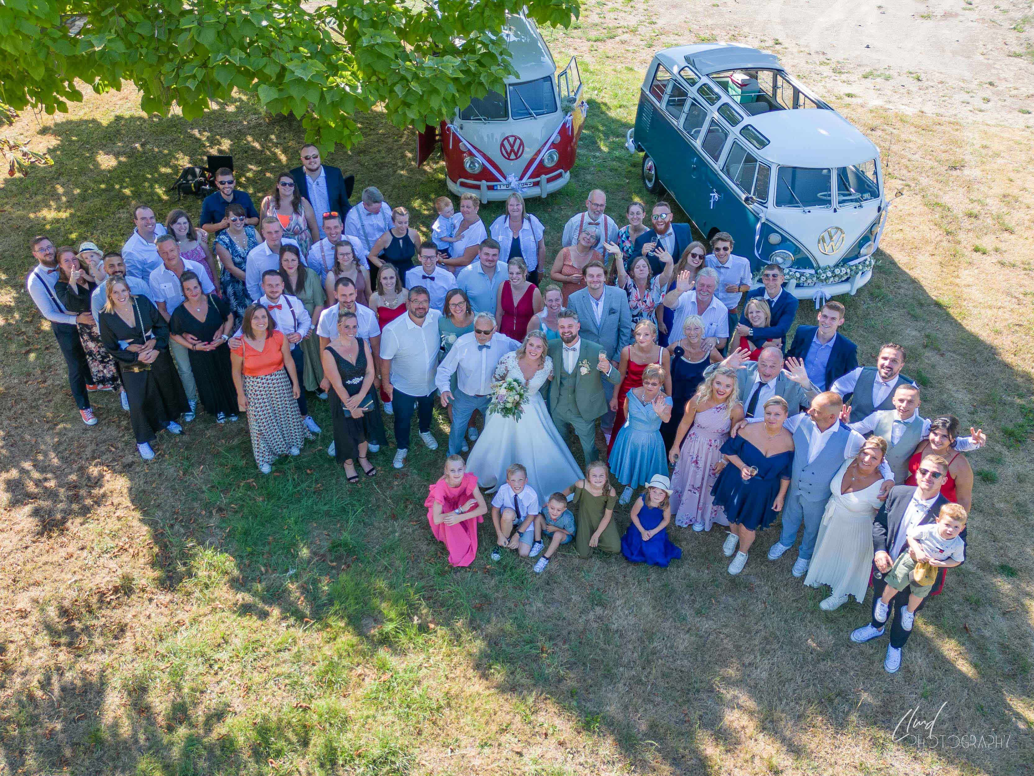 Vue drone mariage